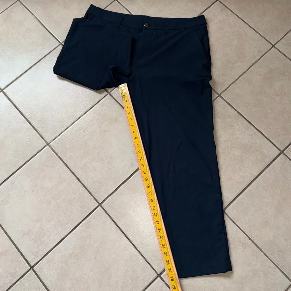 LULULEMON ABC Men's PANTS Performance Chino Warpstreme Classic Fit BLUE 38x 28L